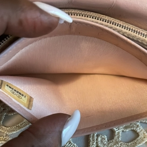 Authentic Chanel Lambskin Leather Wallet,Box, Chain, and Authenticate card - Picture 12 of 14